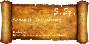 Somogyi Szilvánusz névjegykártya
